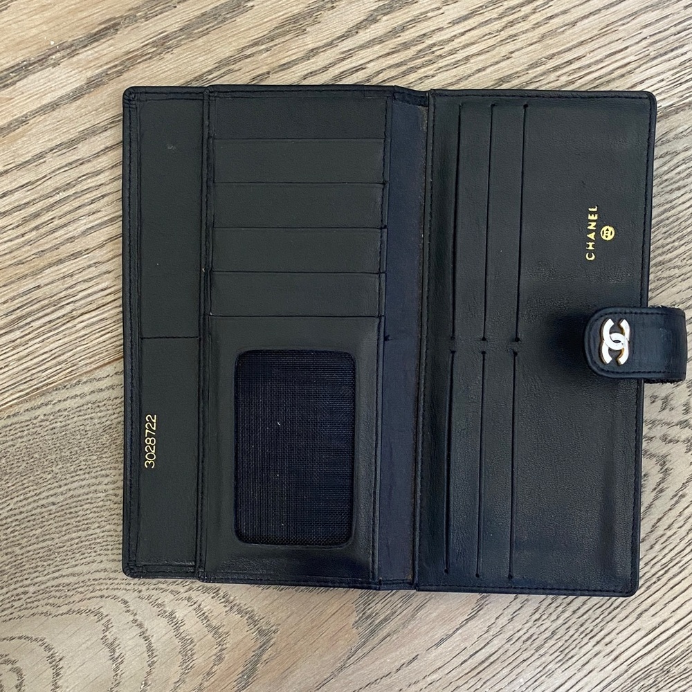 Designer Wallet Vintage Classic Black Leather Wallet – Authenticity Unverified - Picture 4 of 9